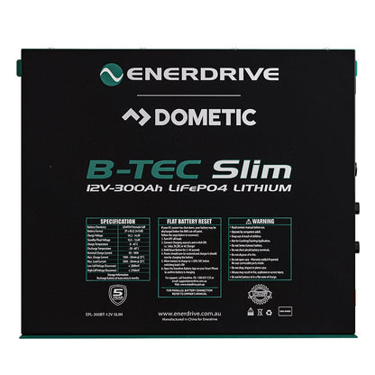 Enerdrive B-TEC 12V 300Ah Slimline Lithium Battery