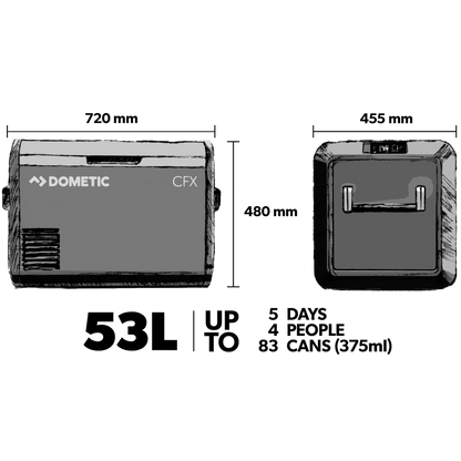 Dometic CFX3-55IM 53L Fridge/Freezer